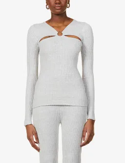Anna Quan Laila Top Pebble Grey Size 4 / XXS for rent on The Volte - image 1