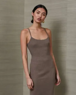 Bec & Bridge Riviera Split Midi Dress Brown Size 8 for rent on The Volte - image 2