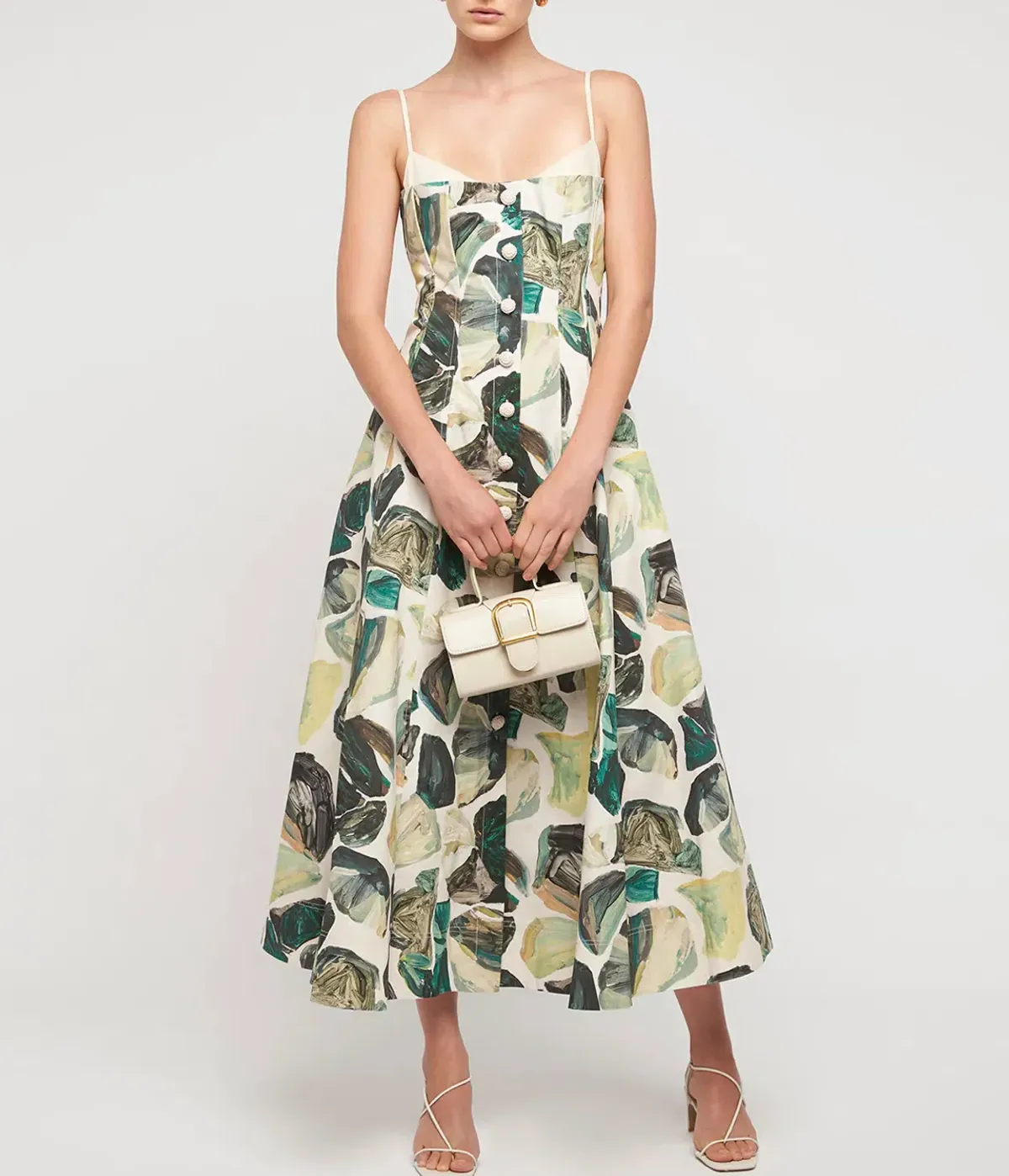 Alemais Siena Bandeau Midi Dress in Green Size 6 - Image 1