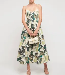 Alemais Siena Bandeau Midi Dress in Green Size 6 for rent on The Volte - image 1