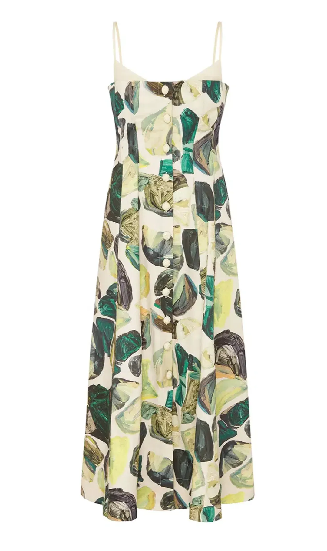 Alemais Siena Bandeau Midi Dress in Green Size 6 for rent on The Volte - main image