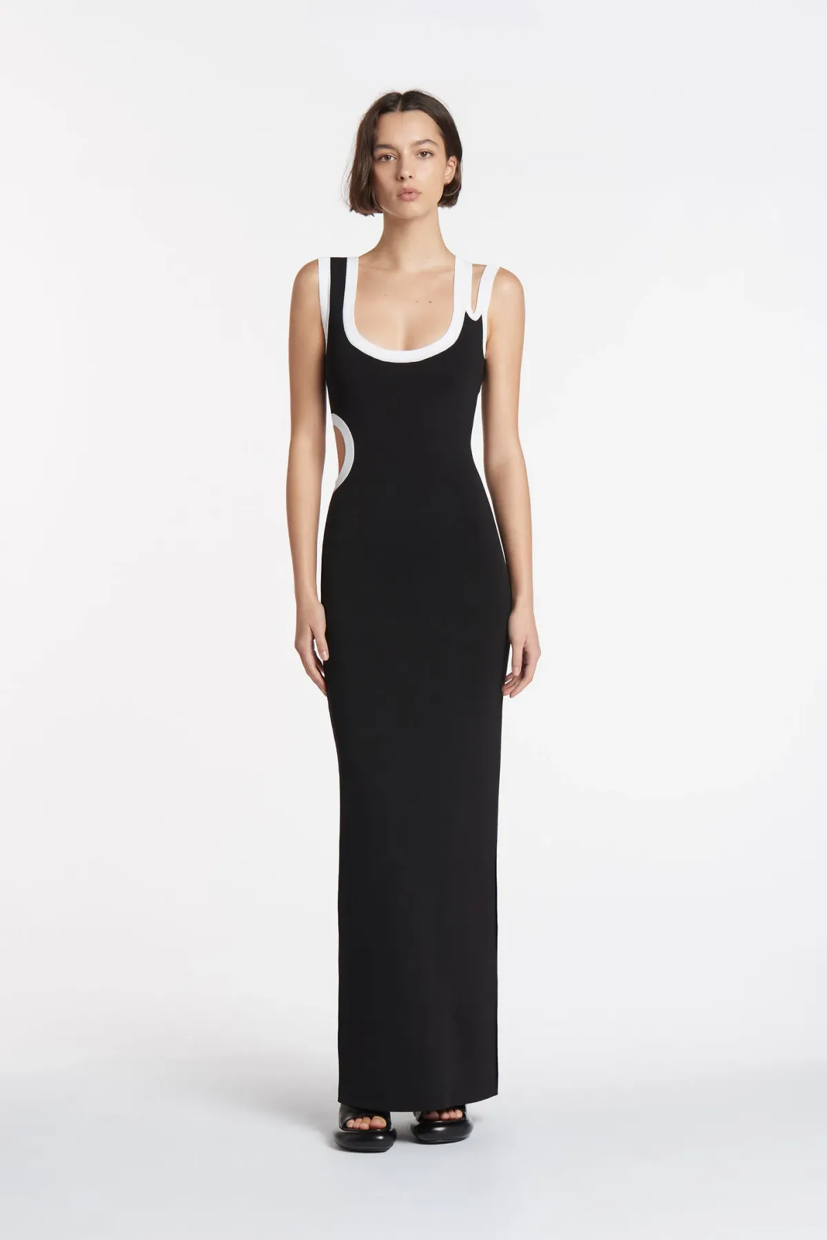 Sir the Label Evalina Cut Out Dress Black Size 0 / Au 6 for rent on The Volte - main image
