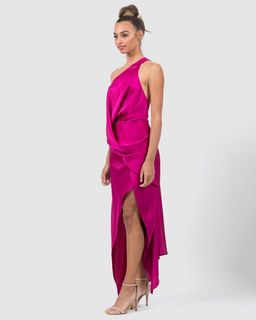 One Fell Swoop Philly Midi Dress Cardinal Pink Size 6 for rent on The Volte - image 2