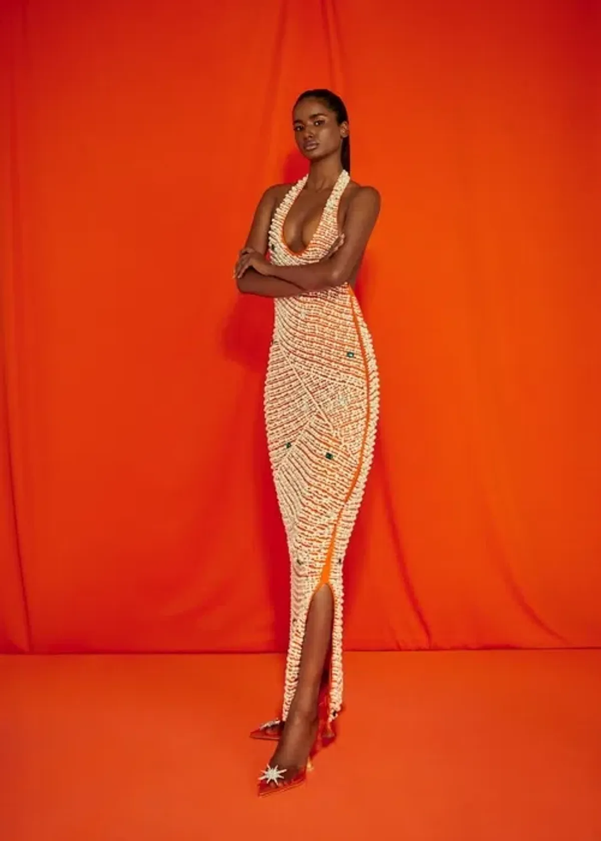 Khanums Kyhlet Maxi Dress Orange Size S / Au 8 - Image 1