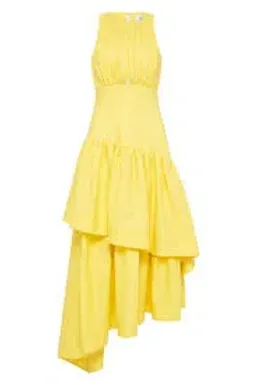 Aje Caliente Tiered Cut Out Dress Daisy Yellow Size 6 for rent on The Volte - image 3