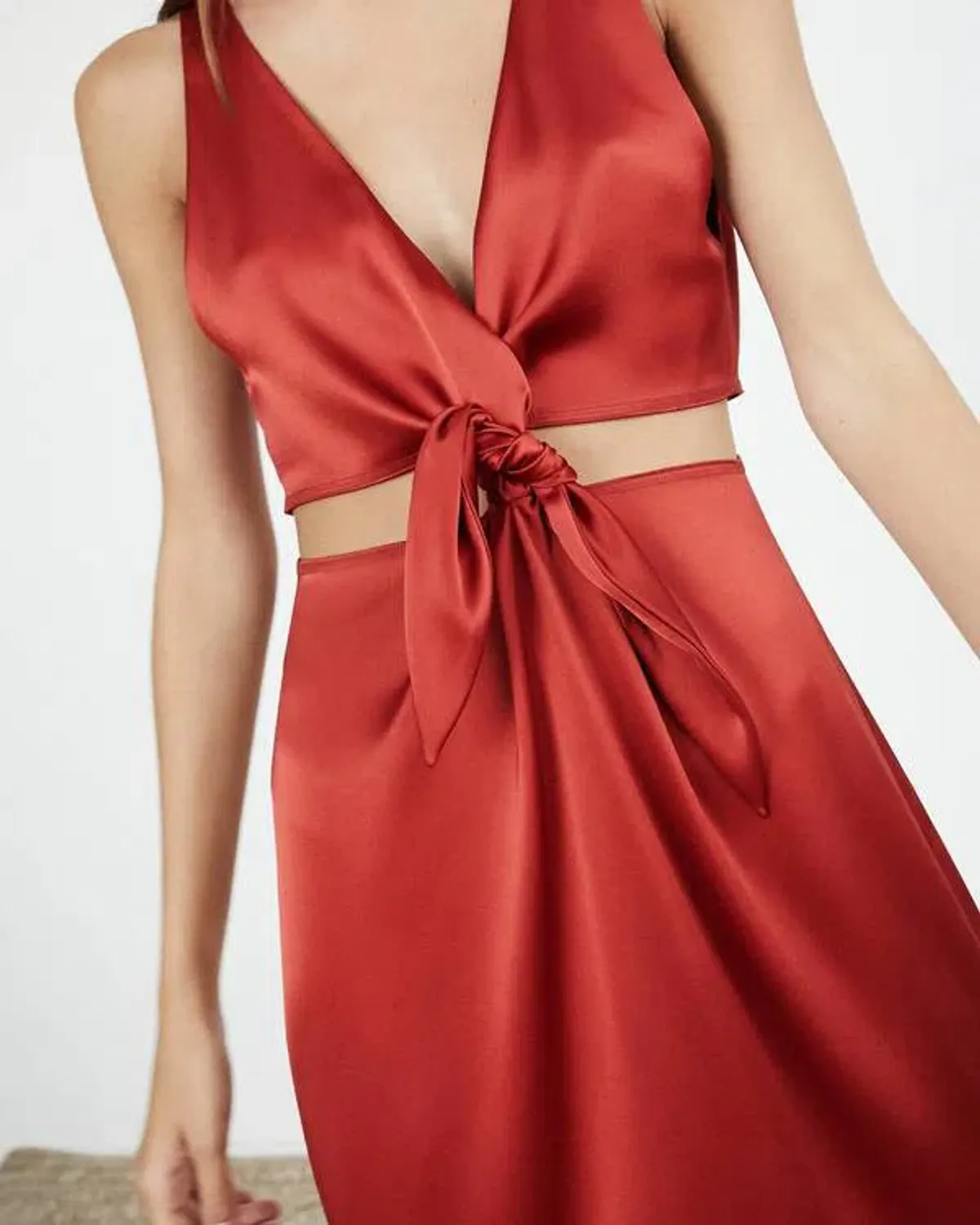 Nanushka Regina Dress Size Red XS/Au 6 - Image 3