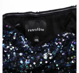 Retrofete Kendal Sequin Romper Black Size XS for rent on The Volte - image 4