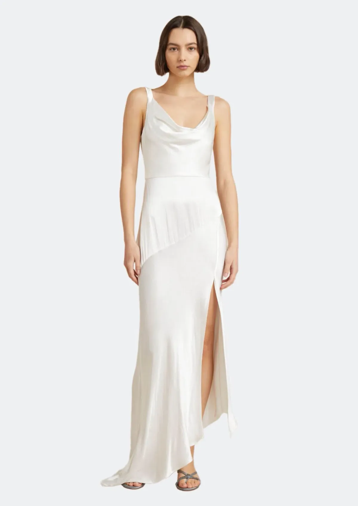 Bec & Bridge Moon Dance Cowl Dress White Size 6 / XS - Image 1