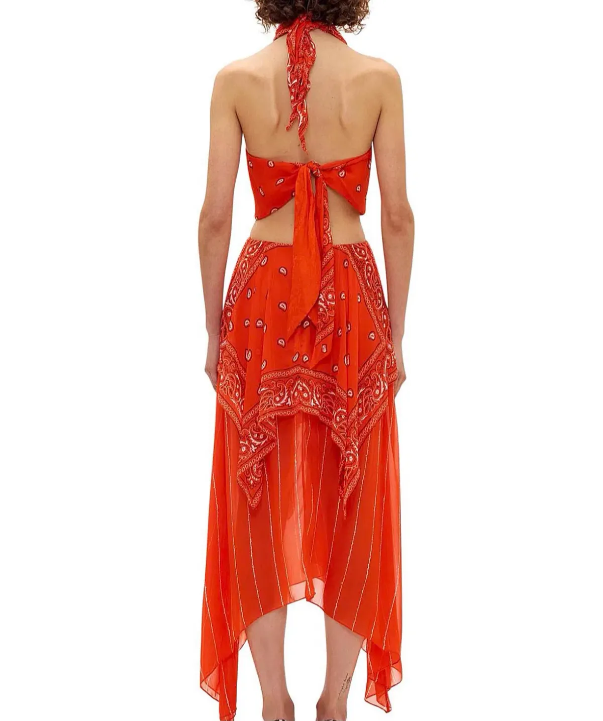 Dion Lee Bandana Knot Dress Red Size 6 - Image 2