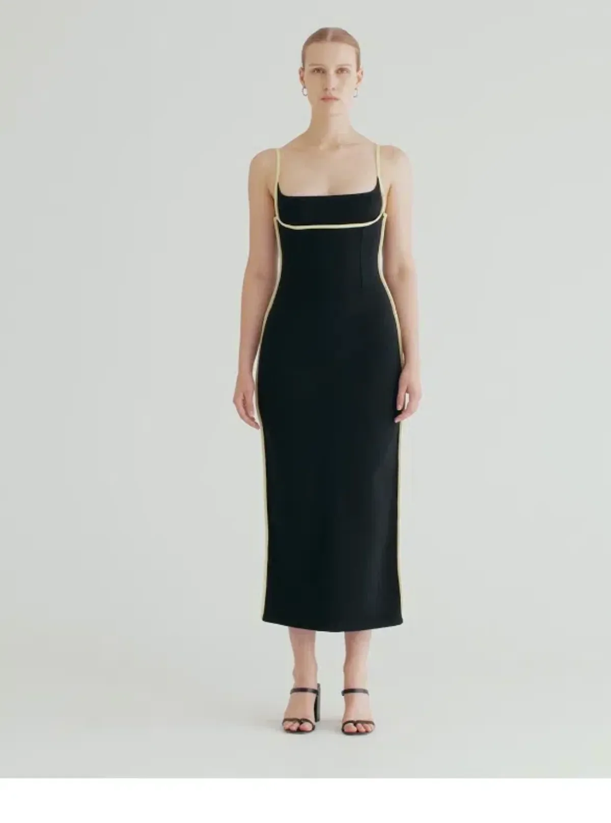 Paris Georgia Florian Midi Dress Black Size L / Au 12 - Image 1