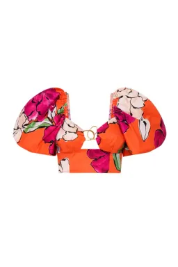 Aje Marcel Puff Sleeve Bodice and Lewis Skirt Set Vivid Camellia Size 12 for rent on The Volte - image 3