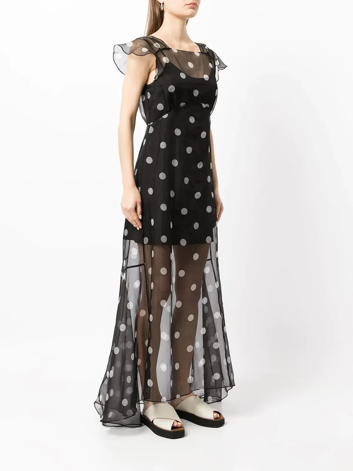 Sir the Label Margot Low Back Gown Black Polka Dot Print Size 1 /AU 8 - Image 2