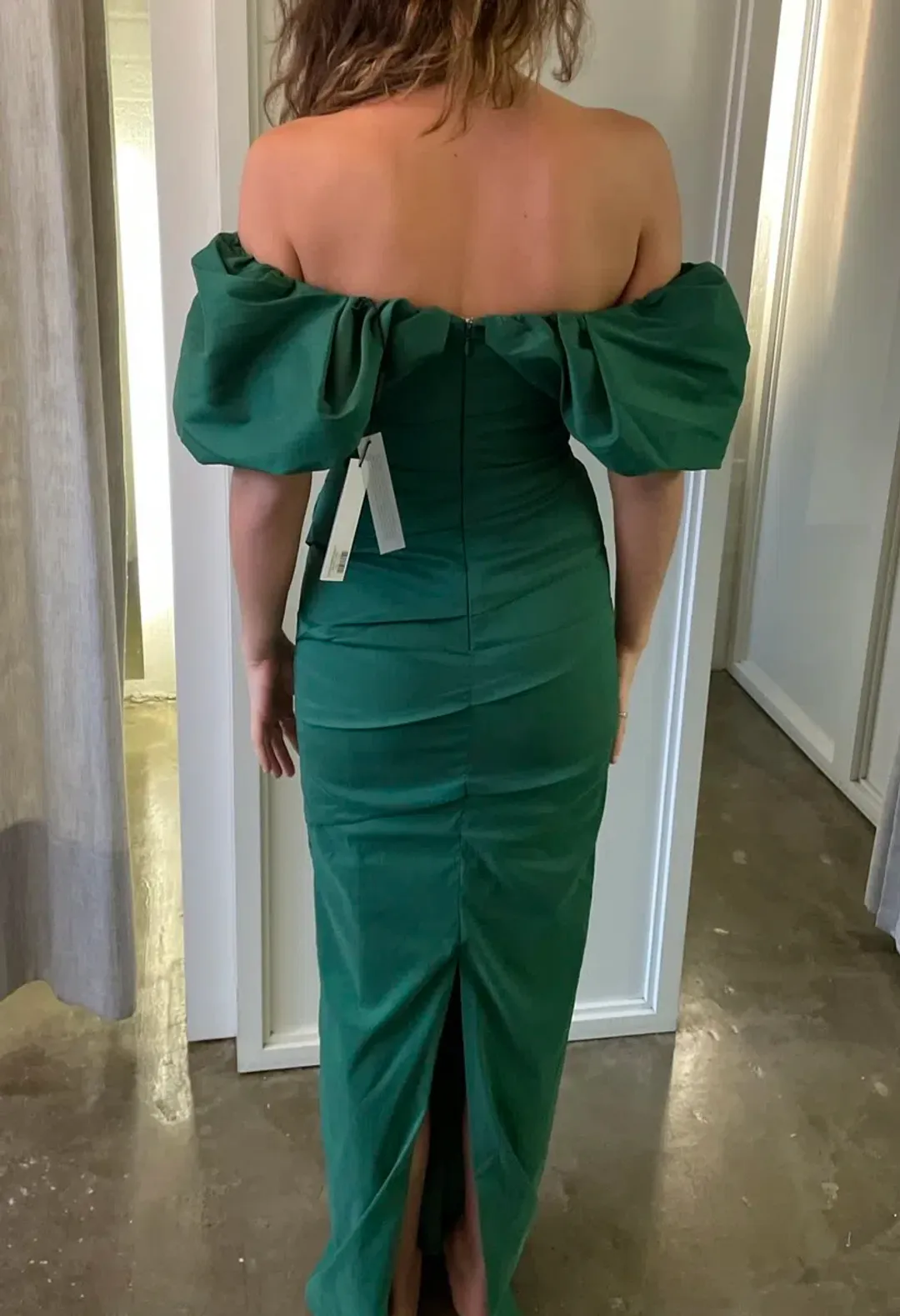 Rachel Gilbert Frey Gown Green Size 1 / AU 8 for rent on The Volte - main image