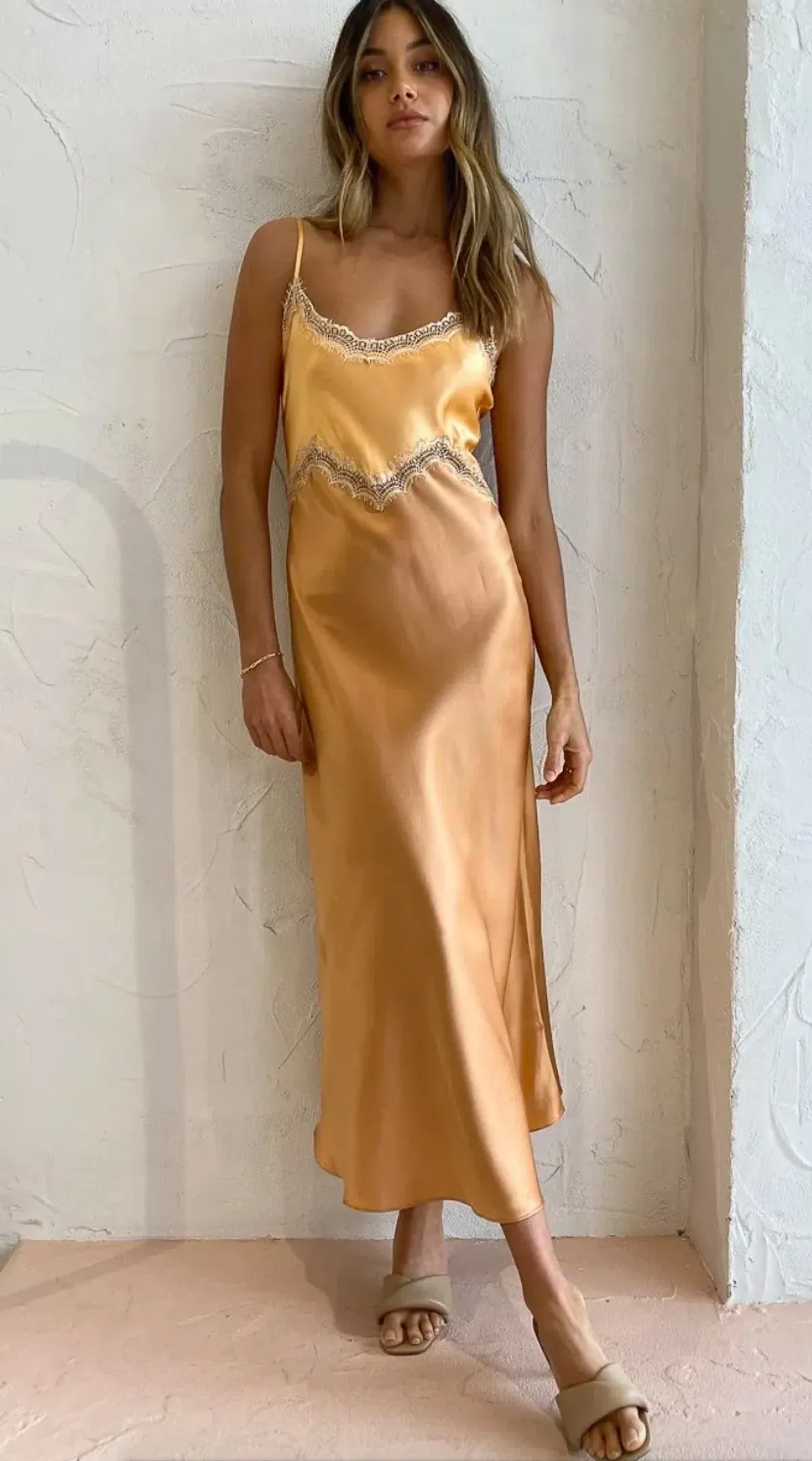 Ginia Hope MIdi Dress Nectarine/Sandstone Size 8 / XS - Image 5