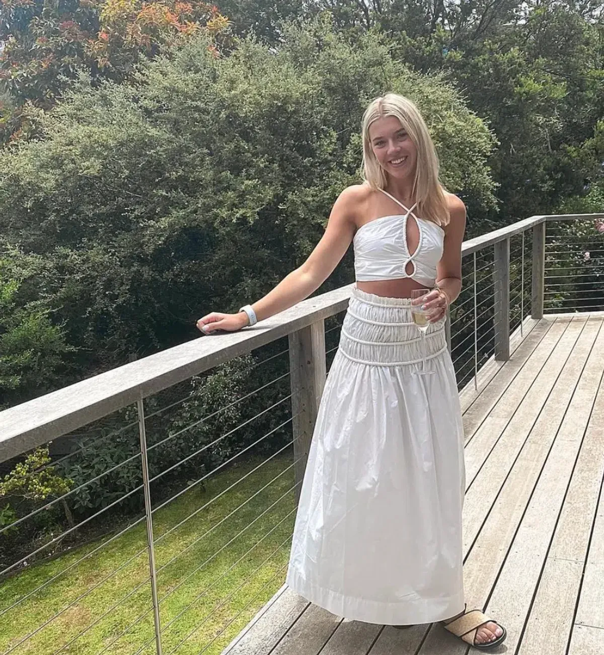 Bec & Bridge Eli Crop Top White Size 10 / M - Image 4