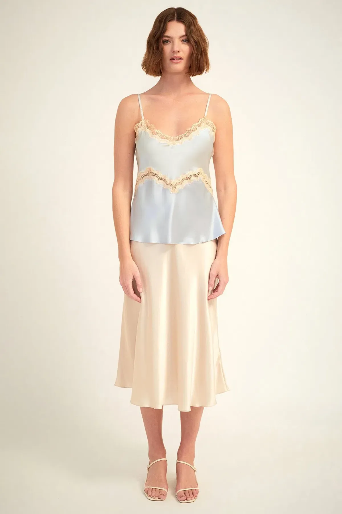 Ginia Hope Lace Cami Blue Size S / Au 8 for rent on The Volte - main image