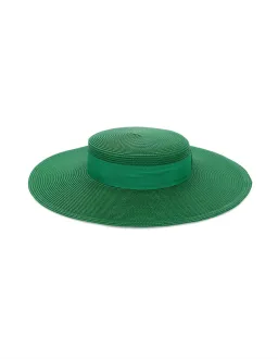 Morgan & Taylor Macy Boater hat in Green for rent on The Volte - image 7