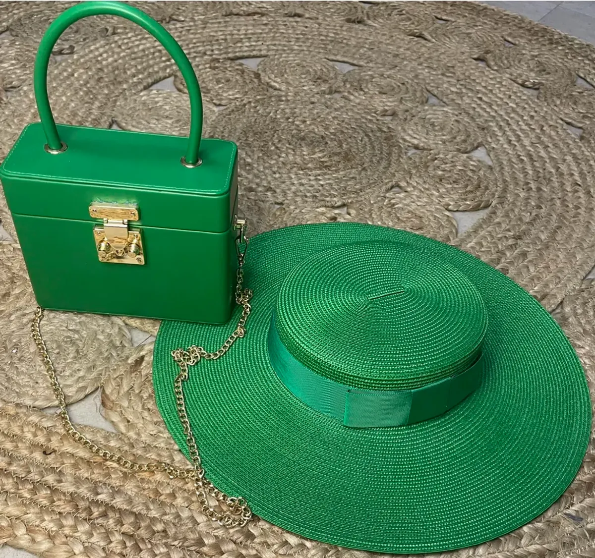 Morgan & Taylor Macy Boater hat in Green - Image 8