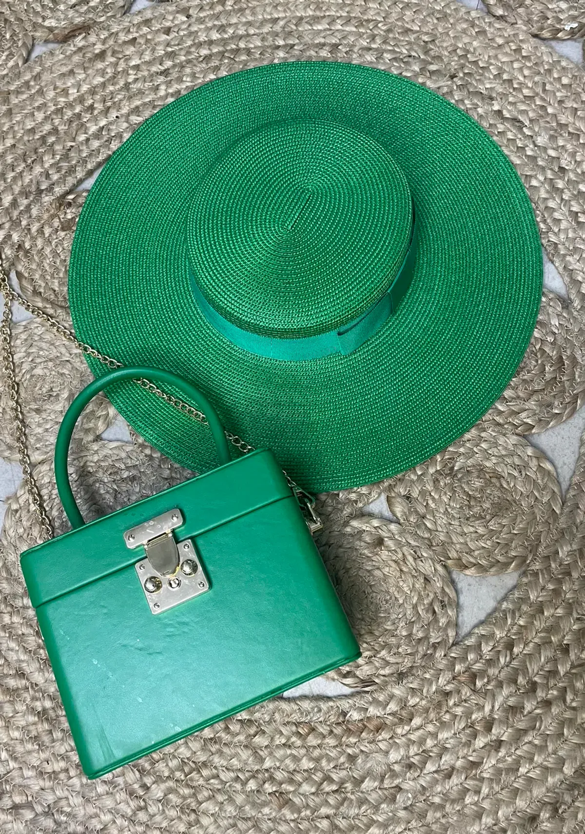 Morgan & Taylor Macy Boater hat in Green - Image 4