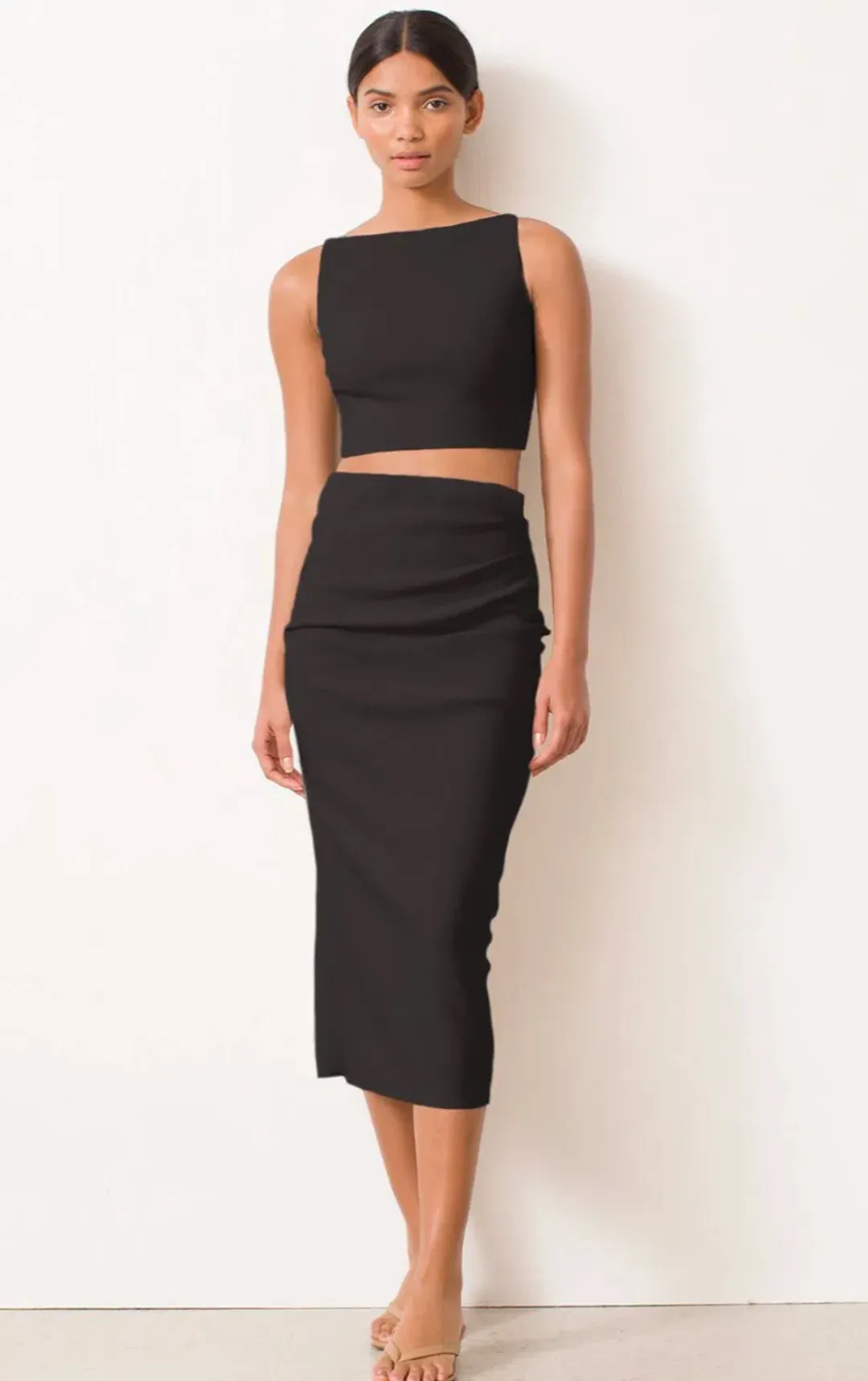 Bec and Bridge Raphaela Midi Skirt Black Size 10 for rent on The Volte - main image