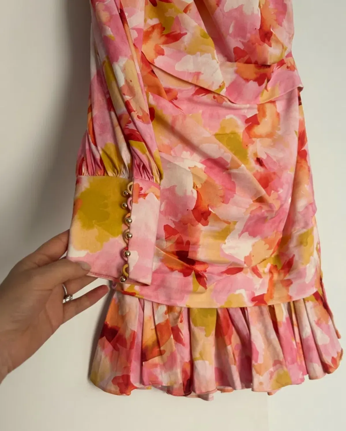 Acler Lawson Pink Floral Dress Size 12 - Image 6