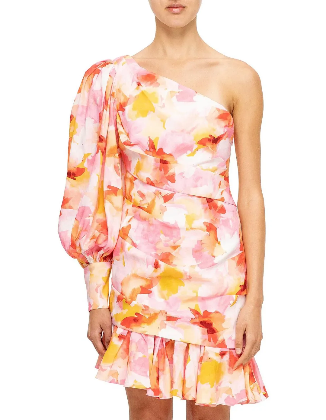 Acler Lawson Pink Floral Dress Size 12 for rent on The Volte - main image
