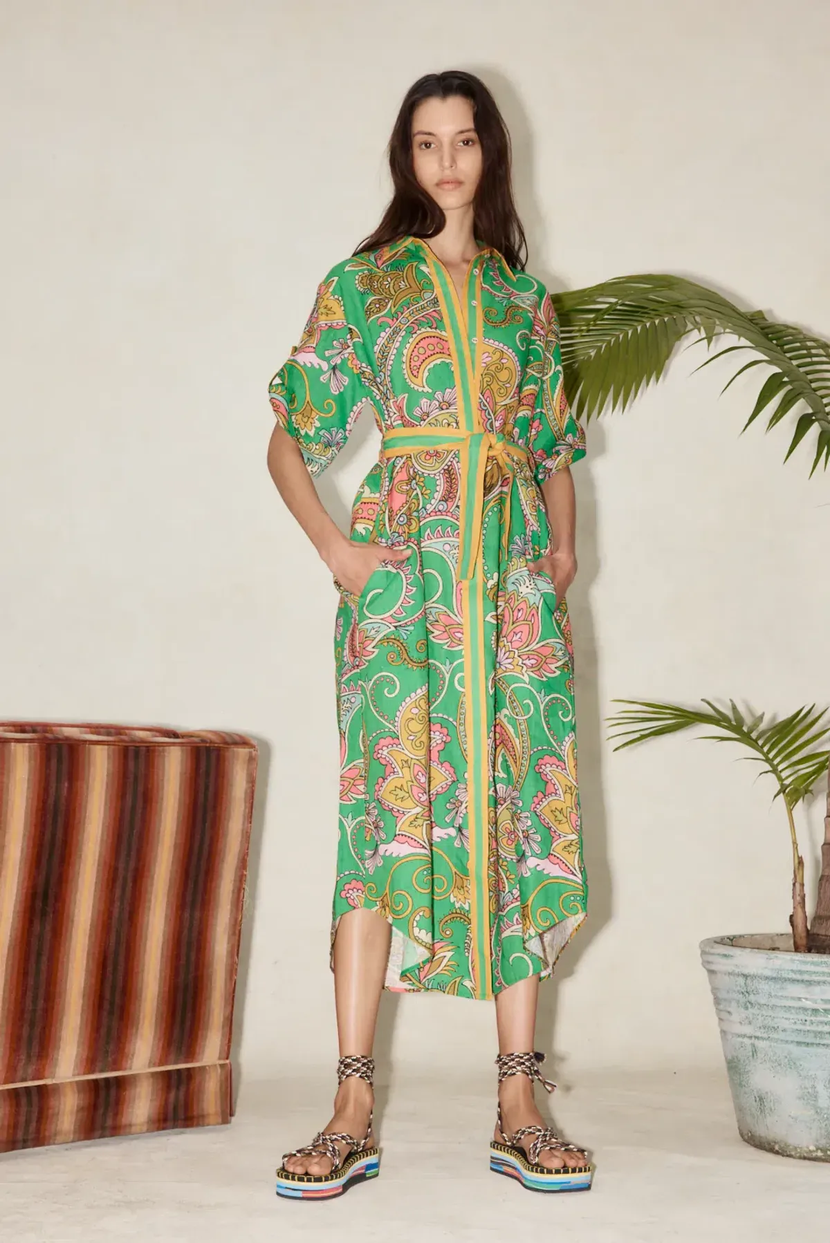 Alemais - Marion Shirt Dress Print - Size 12 - Image 1