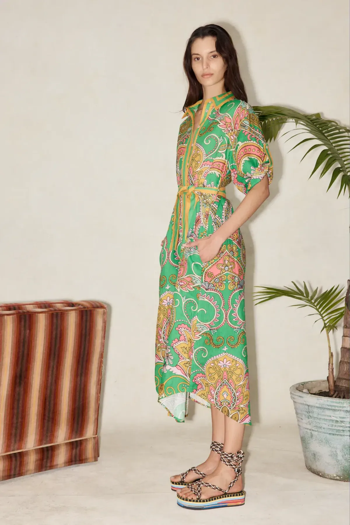 Alemais - Marion Shirt Dress Print - Size 12 - Image 2