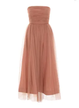 Zimmermann Lipstick Tulle Strapless Midi Dress in Lipstick Nude Size 1/AU 10 for rent on The Volte - image 3