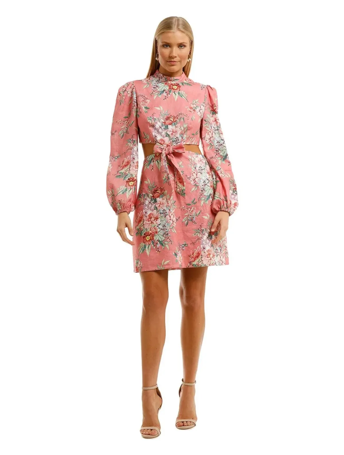 Zimmermann Bellitude Bow Front Dress Pink Floral Size 2 / AU 12 - Image 1