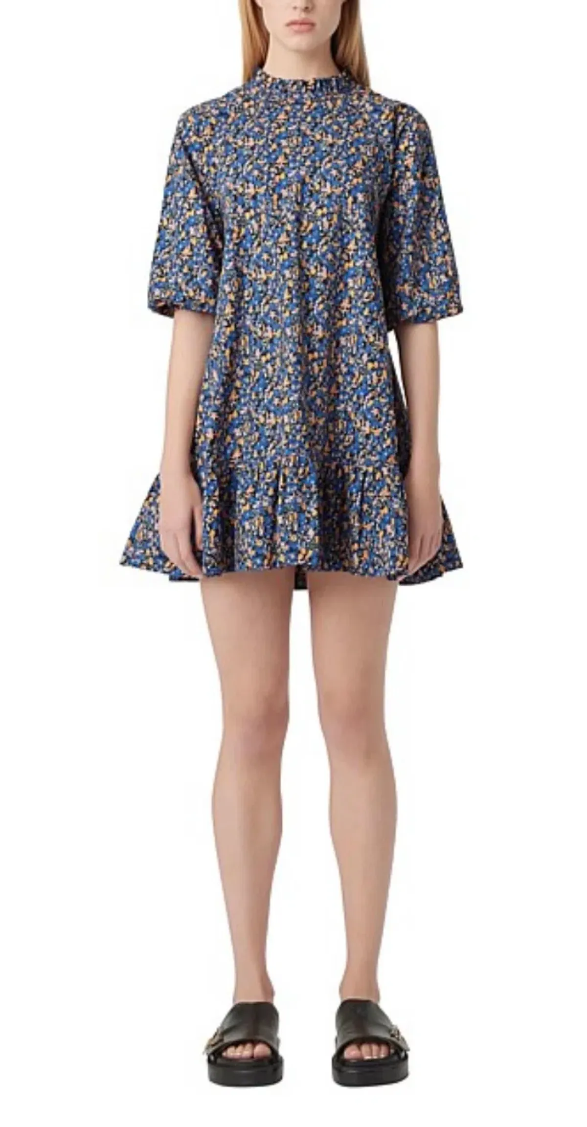 Camilla and Marc Majella Mini Dress Blue Size 8 for rent on The Volte - main image