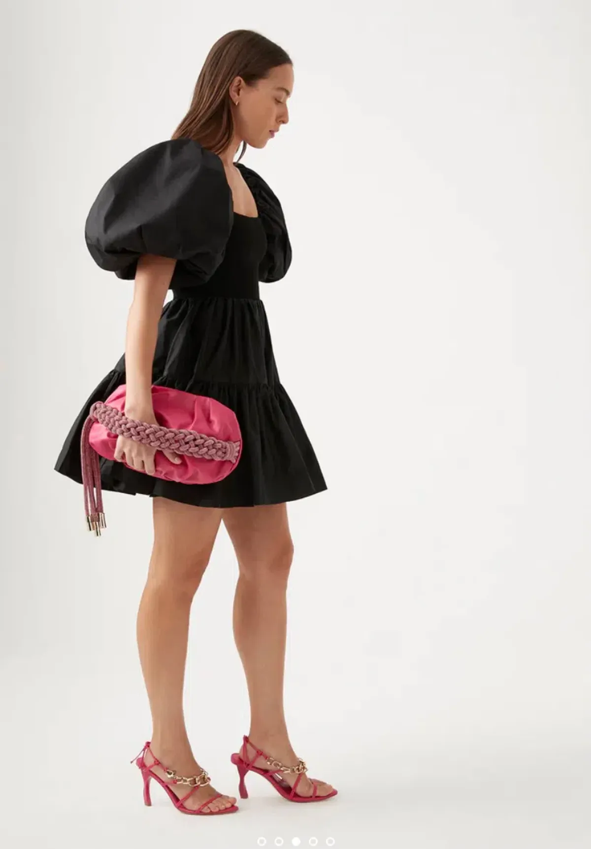 Aje Casa Puff Mini Dress Black Size 8 - Image 2