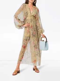 Zimmermann Melody Wrap Maxi Dress Floral Size 1/Au 10 for rent on The Volte - image 2