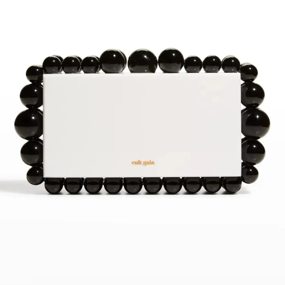 Cult Gaia Eos Clutch Black/White for rent on The Volte - main image