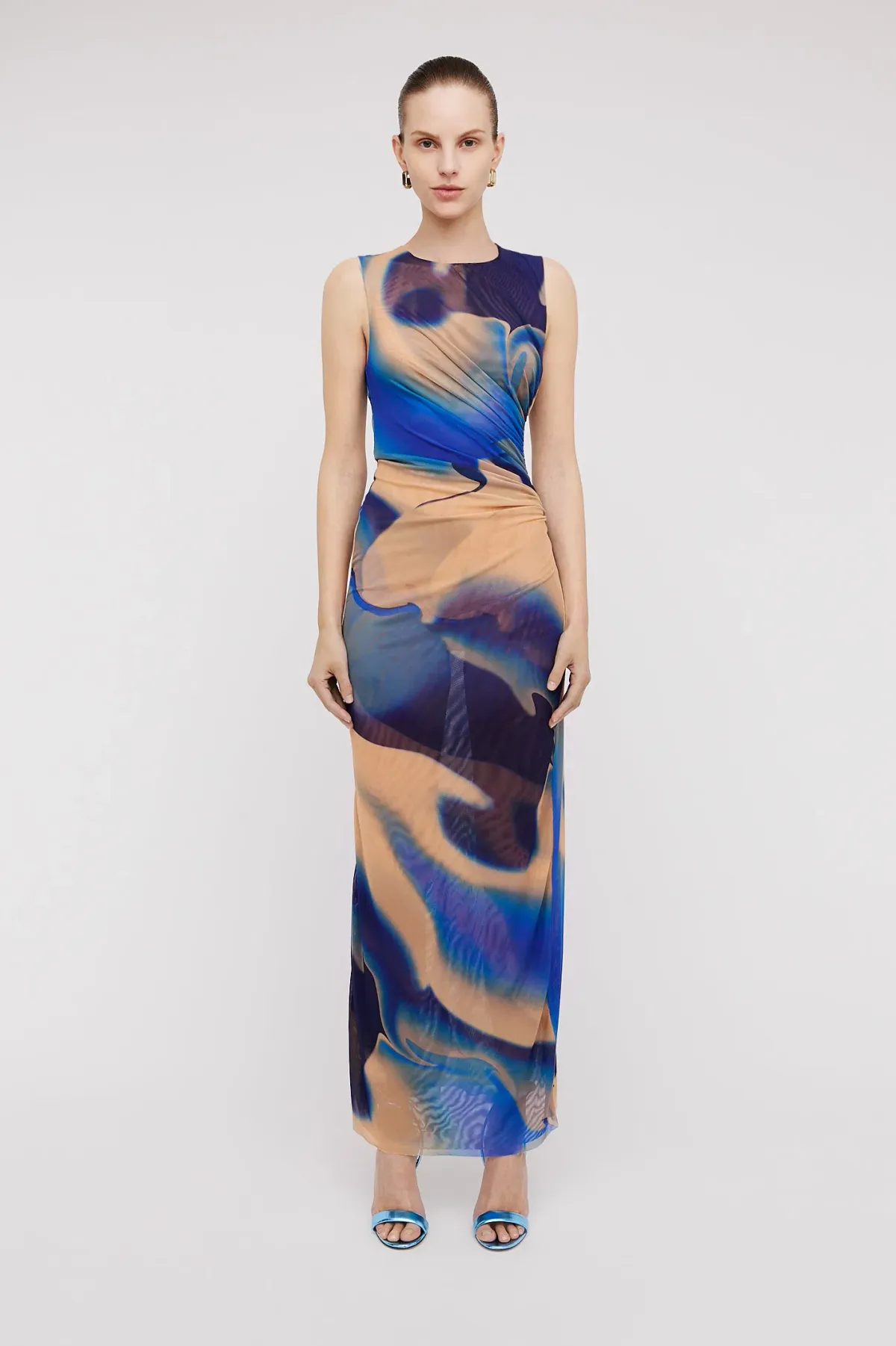 Scanlan Theodore Italian Watercolour Print Dress Blue Size 10 / M for rent on The Volte - main image