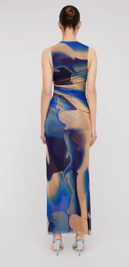 Scanlan Theodore Italian Watercolour Print Dress Blue Size 10 / M for rent on The Volte - image 3