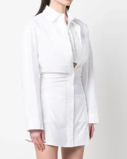 Jacquemus La Robe Baunhilha Mini Dress White Size 40 / Au 12 for rent on The Volte - image 2