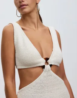 Cult Gaia Bank Knit Dress Off White Size 8 / S for rent on The Volte - image 2