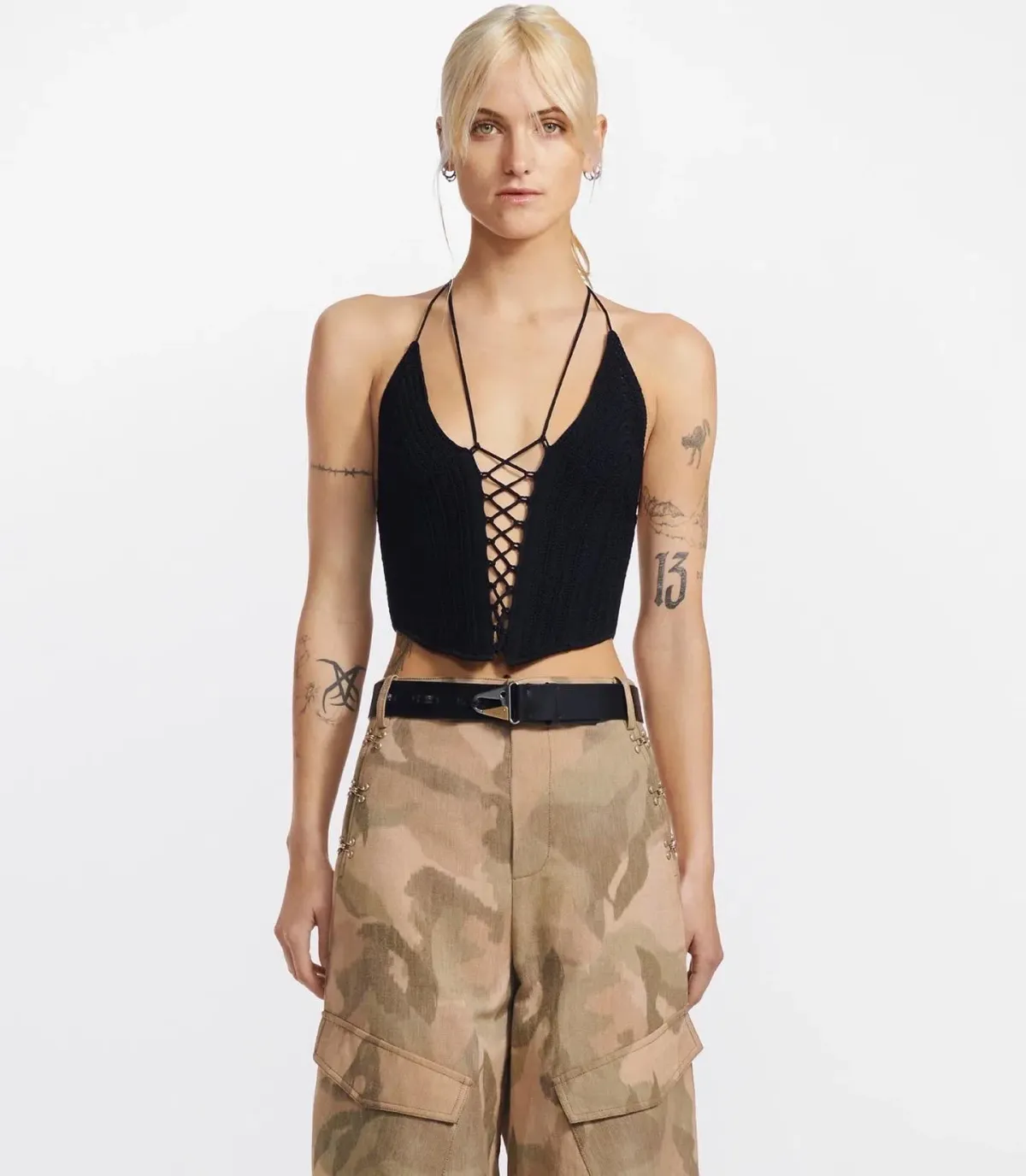 Dion Lee Crochet Tie Corset Black Size S / Au 8 - Image 2