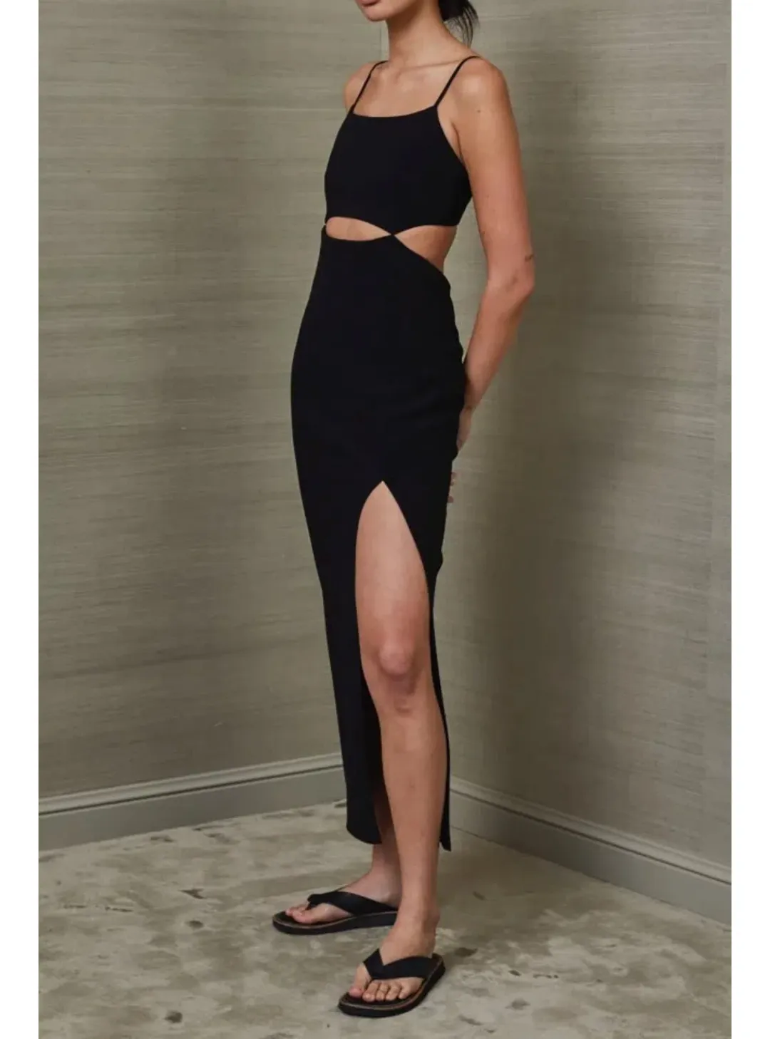 Bec & Bridge Faye Midi Dress Black Size AU 6 for rent on The Volte - main image