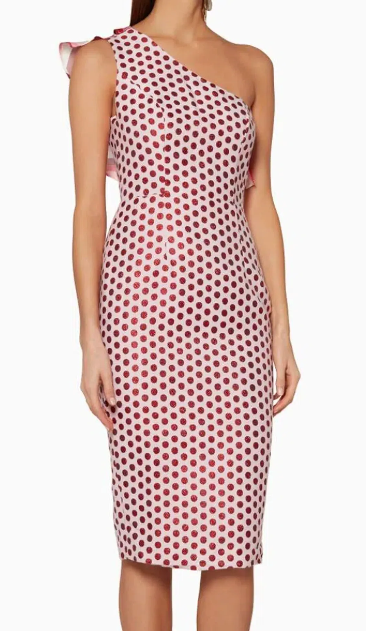 Atoir One Perfect Day Midi Dress Pink/Red Size 10 - Image 2