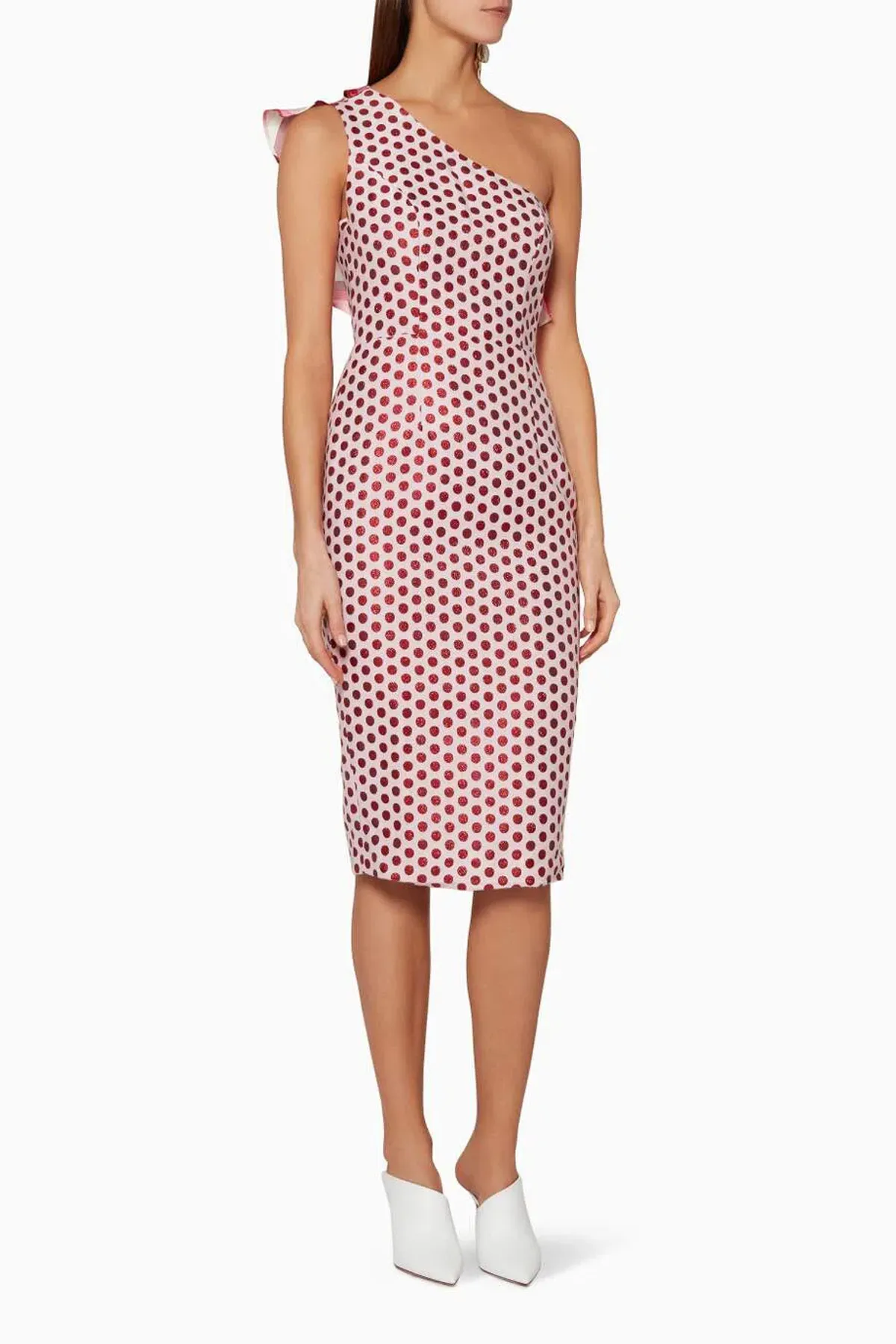 Atoir One Perfect Day Midi Dress Pink/Red Size 10 - Image 1