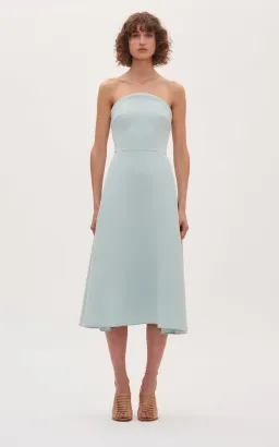 Dion Lee Concave Crepe Strapless Midi Dress Seafoam Size 4 for rent on The Volte - image 1