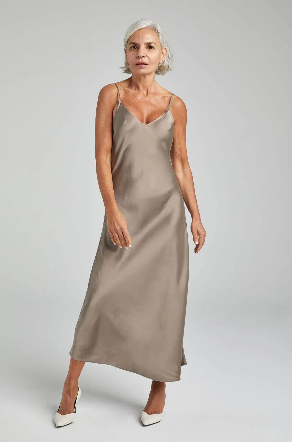 Silk Laundry 90s Slip Dress Clay Size XS / Au 6 for rent on The Volte - main image
