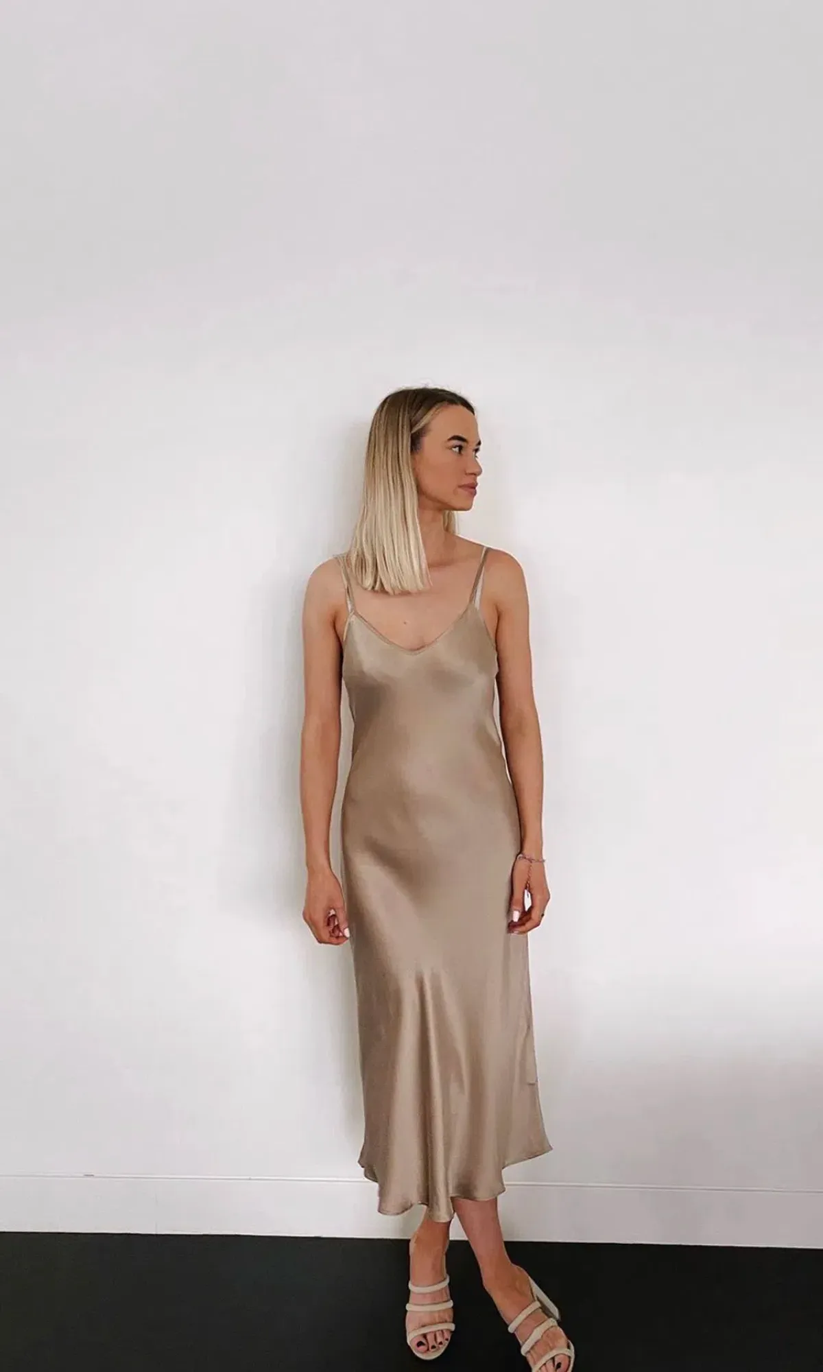Silk Laundry 90s Slip Dress Clay Size XS / Au 6 - Image 2