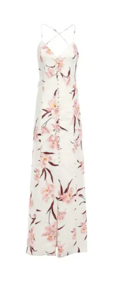 Zimmermann Corsage Linen Maxi Slip Dress Floral Size 2 / AU 12 for rent on The Volte - image 2
