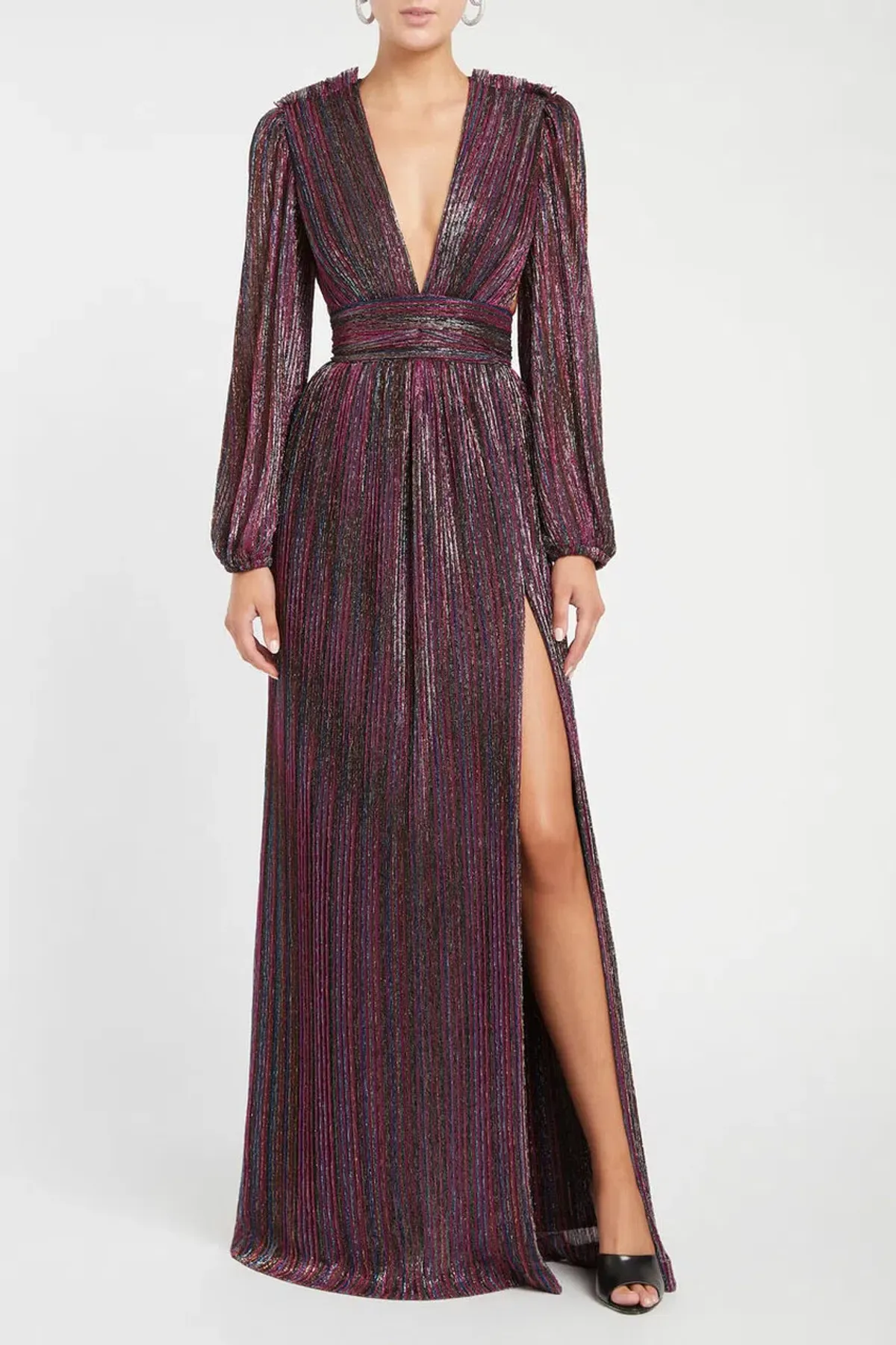 Rebecca Vallance Casey Gown Multi Lurex Size 8 for rent on The Volte - main image