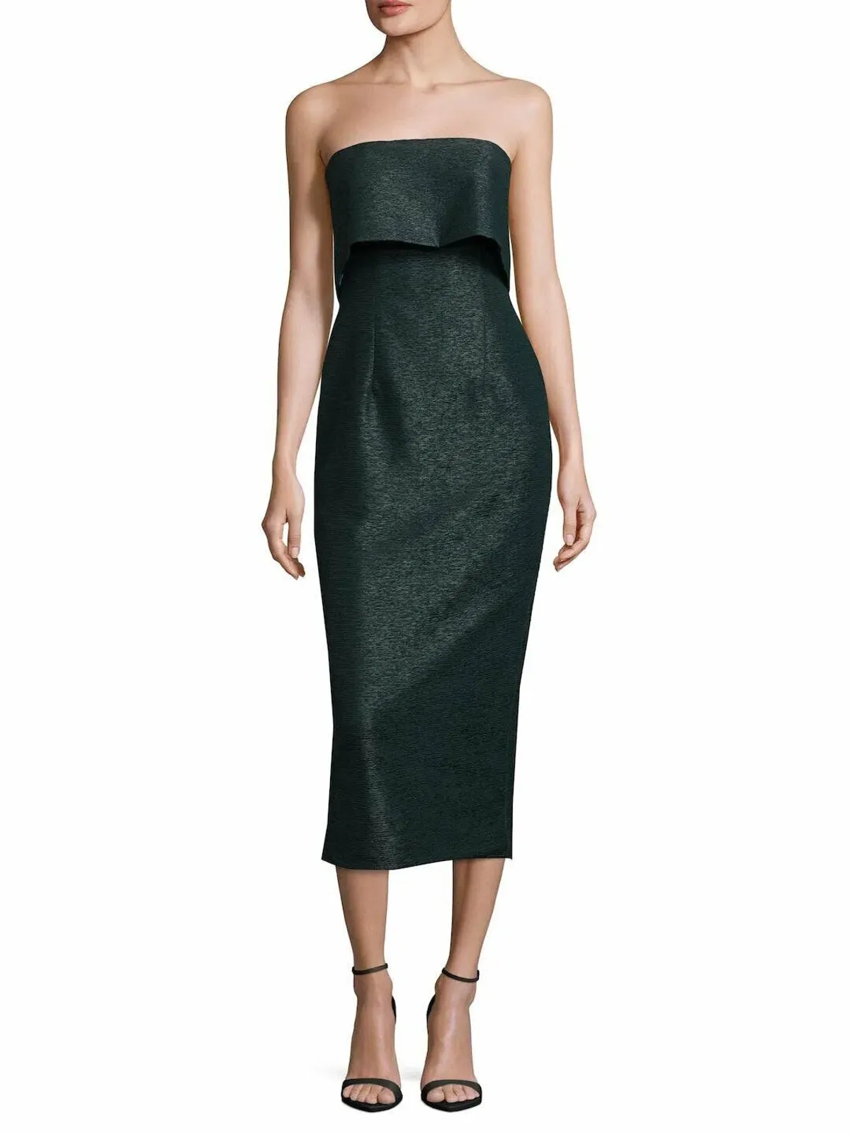 AQAQ Ripple Midi Dress Green Size 12 - Image 1
