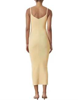 Bec and Bridge Citrus Club Knit Midi Dress in Melon Orange Size 10 for rent on The Volte - image 4