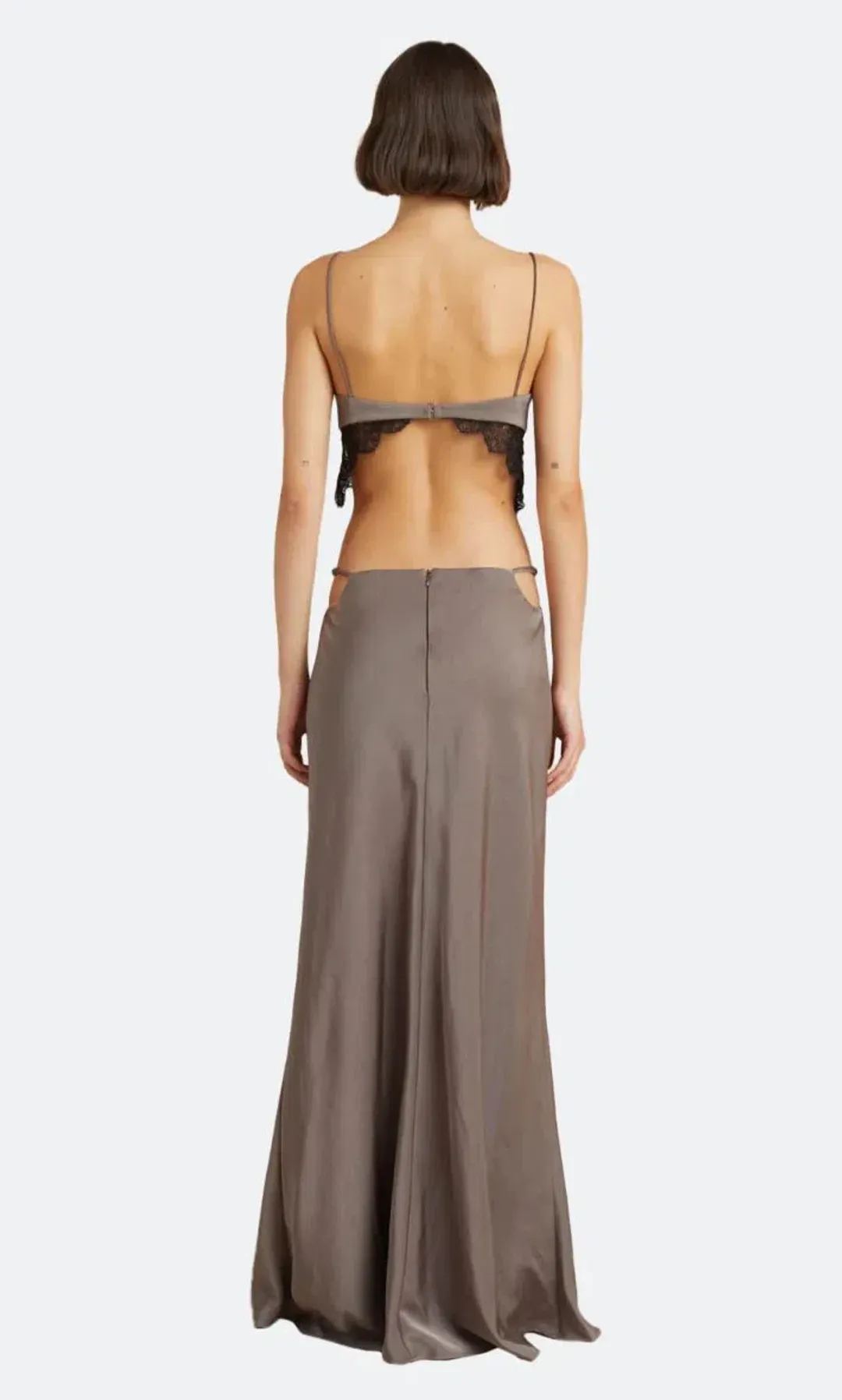 Bec & Bridge Camille Top Size 10 and Maxi Skirt Size 8 Set Pewter Silver for rent on The Volte - main image
